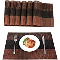 MOSIIKON Manteles Individuales de Mesa Lavable Antimanchas Antideslizante Resistente Al Calor PVC Vinilo Salvamanteles…